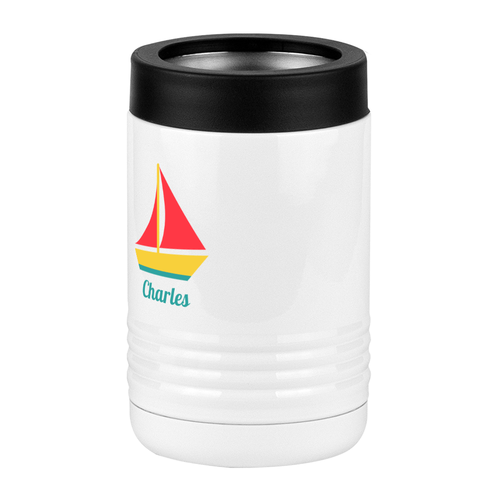 Personalized Beach Fun Beverage Holder - Sailboat - Front Left View