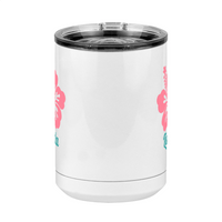 Thumbnail for Personalized Beach Fun Coffee Mug Tumbler with Handle (15 oz) - Hibiscus - Front View