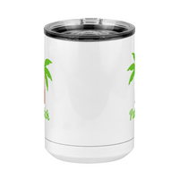 Thumbnail for Personalized Beach Fun Coffee Mug Tumbler with Handle (15 oz) - Palm Tree - Front View