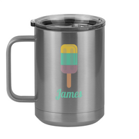 Thumbnail for Personalized Beach Fun Coffee Mug Tumbler with Handle (15 oz) - Popsicle - Left View