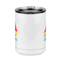 Thumbnail for Personalized Beach Fun Coffee Mug Tumbler with Handle (15 oz) - Sailboat - Front View