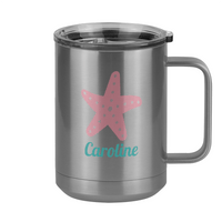 Thumbnail for Personalized Beach Fun Coffee Mug Tumbler with Handle (15 oz) - Starfish - Right View