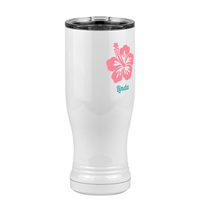 Thumbnail for Personalized Beach Fun Pilsner Tumbler (14 oz) - Hibiscus - Front Right View