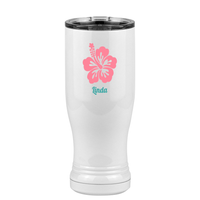Thumbnail for Personalized Beach Fun Pilsner Tumbler (14 oz) - Hibiscus - Right View