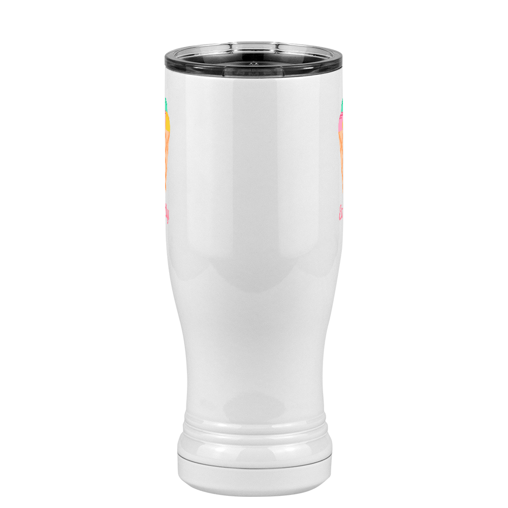Personalized Beach Fun Pilsner Tumbler (14 oz) - Ice Cream Cone - Front View