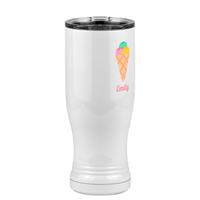 Thumbnail for Personalized Beach Fun Pilsner Tumbler (14 oz) - Ice Cream Cone - Front Right View