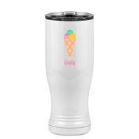 Thumbnail for Personalized Beach Fun Pilsner Tumbler (14 oz) - Ice Cream Cone - Left View
