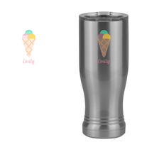 Thumbnail for Personalized Beach Fun Pilsner Tumbler (14 oz) - Ice Cream Cone - Design View