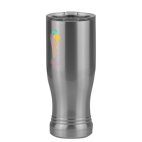 Thumbnail for Personalized Beach Fun Pilsner Tumbler (14 oz) - Ice Cream Cone - Front Left View