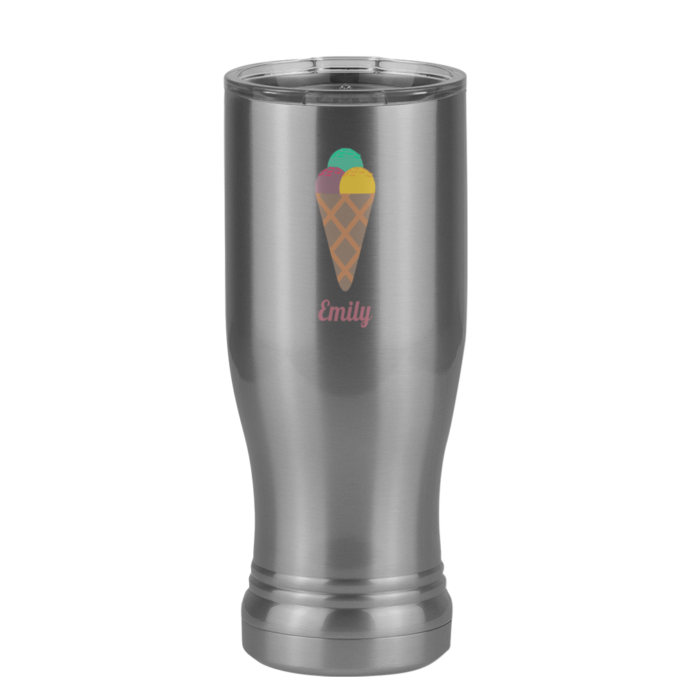 Personalized Beach Fun Pilsner Tumbler (14 oz) - Ice Cream Cone - Right View