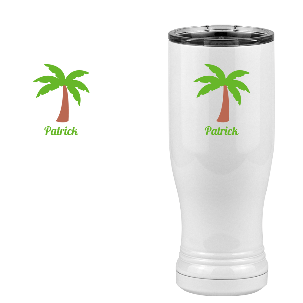Personalized Beach Fun Pilsner Tumbler (14 oz) - Palm Tree - Design View