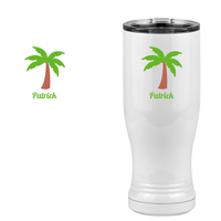 Thumbnail for Personalized Beach Fun Pilsner Tumbler (14 oz) - Palm Tree - Design View