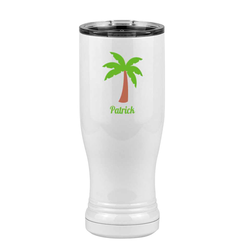 Personalized Beach Fun Pilsner Tumbler (14 oz) - Palm Tree - Left View