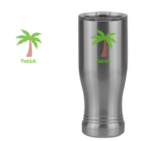 Thumbnail for Personalized Beach Fun Pilsner Tumbler (14 oz) - Palm Tree - Design View
