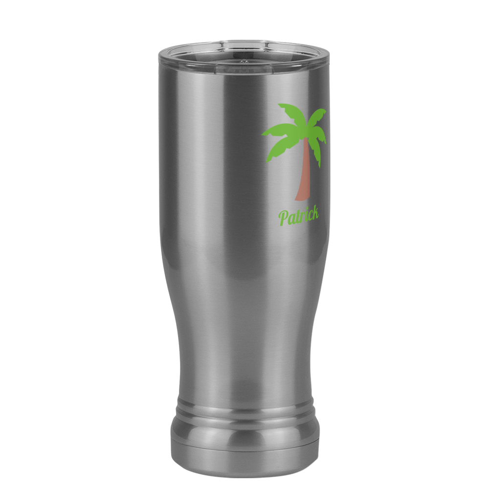 Personalized Beach Fun Pilsner Tumbler (14 oz) - Palm Tree - Front Right View