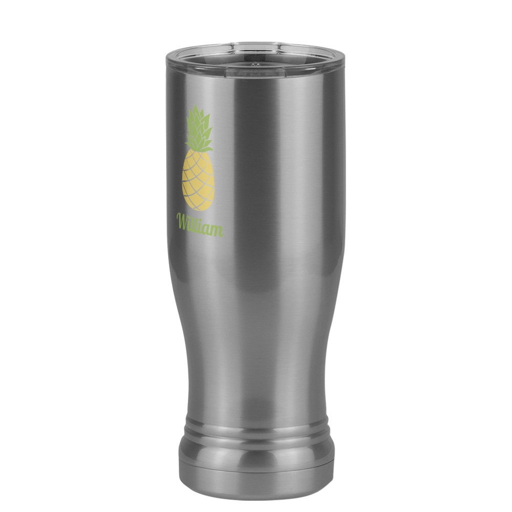 Personalized Beach Fun Pilsner Tumbler (14 oz) - Pineapple - Front Left View