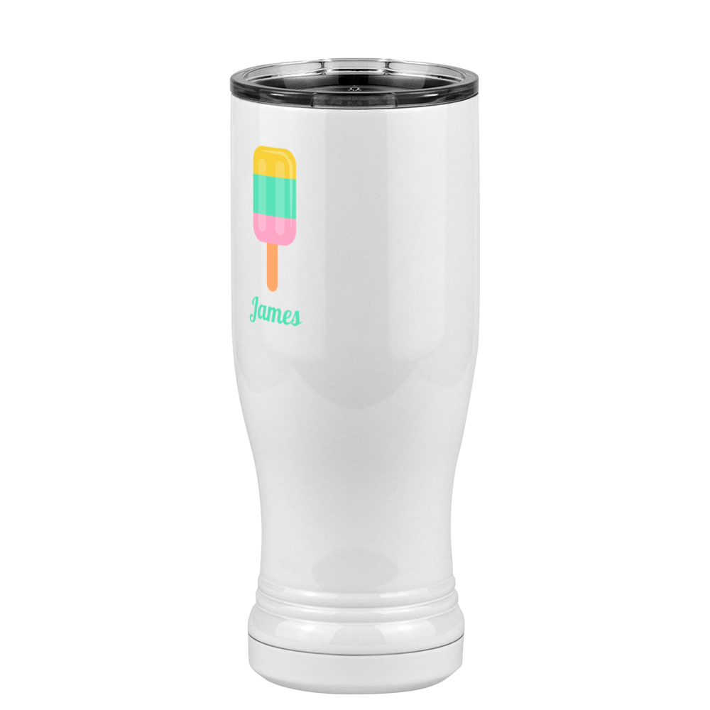 Personalized Beach Fun Pilsner Tumbler (14 oz) - Popsicle - Front Left View