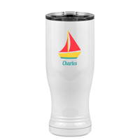 Thumbnail for Personalized Beach Fun Pilsner Tumbler (14 oz) - Sailboat - Right View