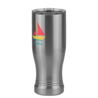 Thumbnail for Personalized Beach Fun Pilsner Tumbler (14 oz) - Sailboat - Front Left View