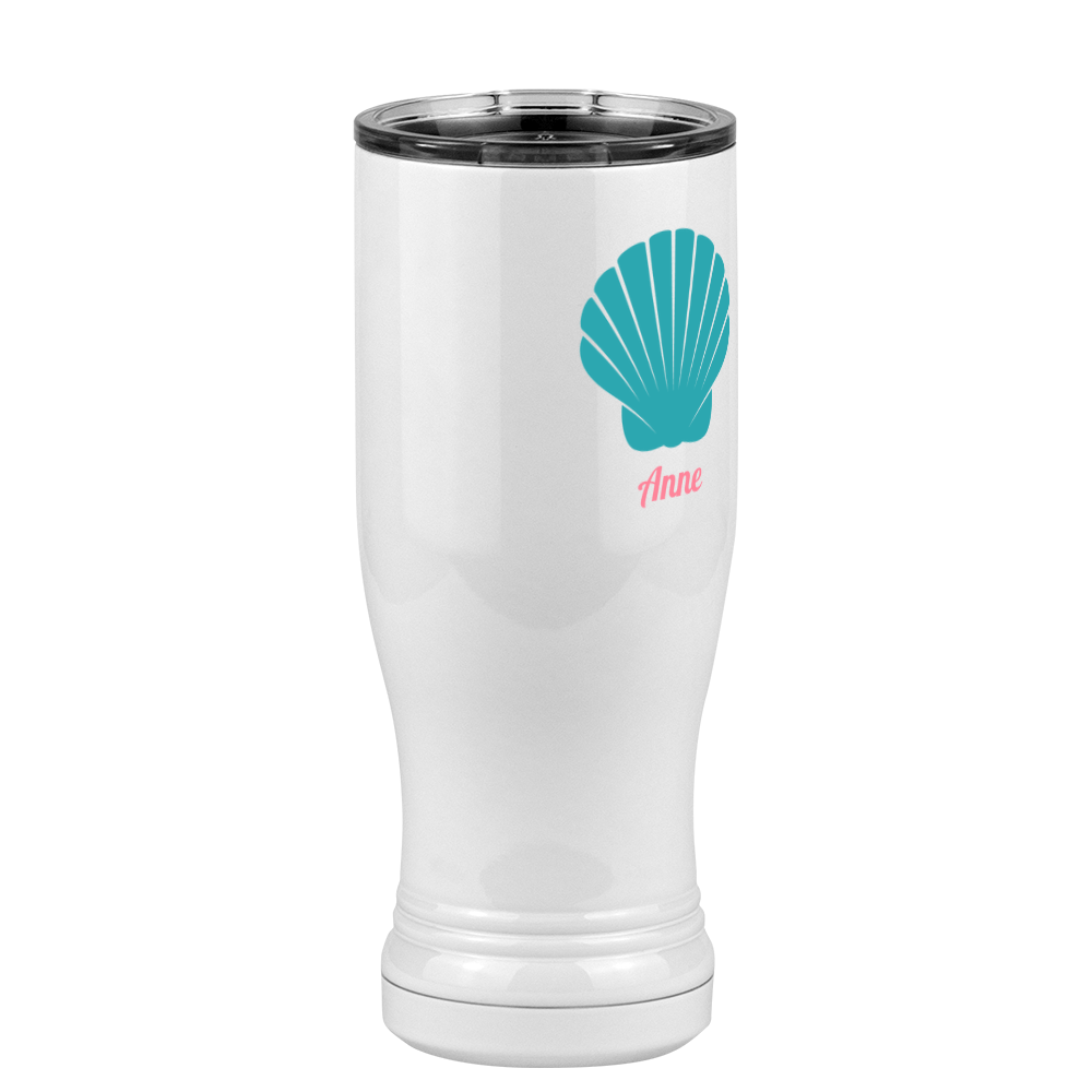 Personalized Beach Fun Pilsner Tumbler (14 oz) - Seashell - Front Right View