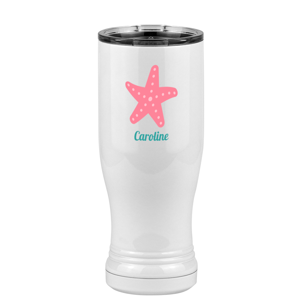 Personalized Beach Fun Pilsner Tumbler (14 oz) - Starfish - Left View