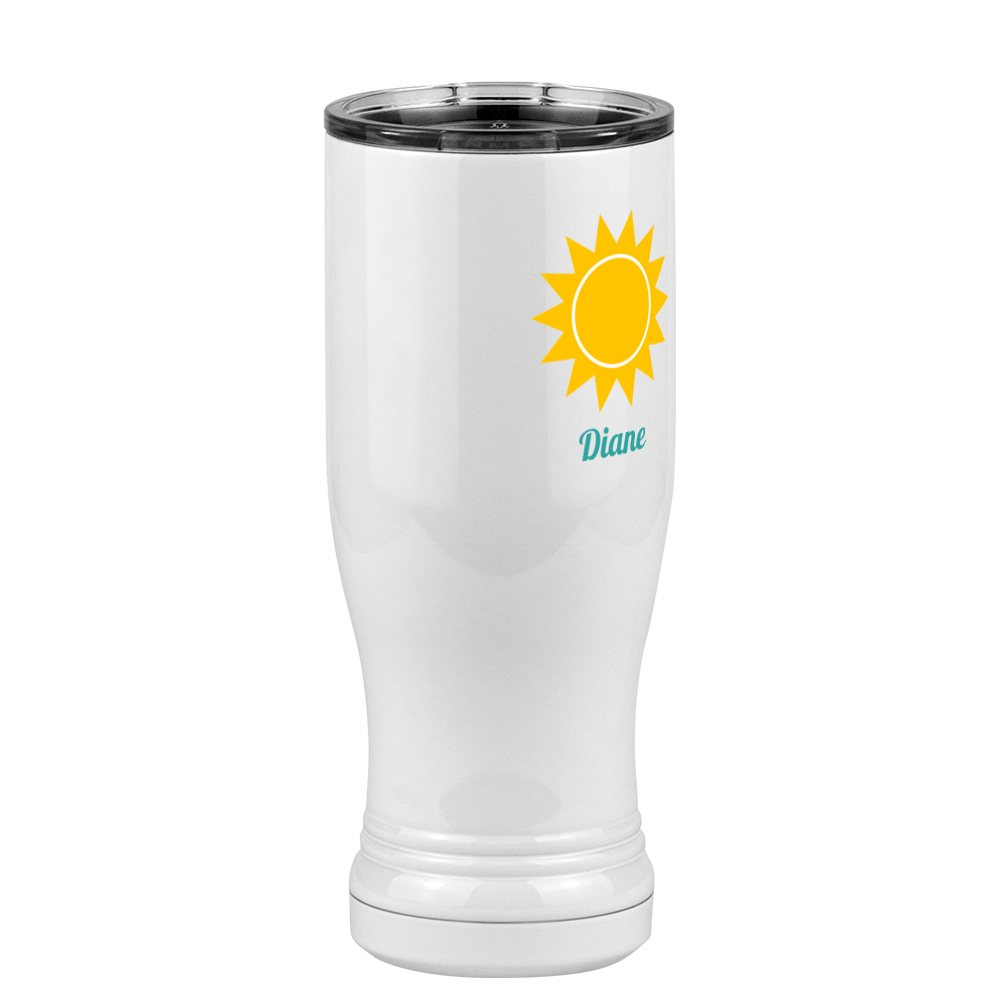 Personalized Beach Fun Pilsner Tumbler (14 oz) - Sun - Front Right View