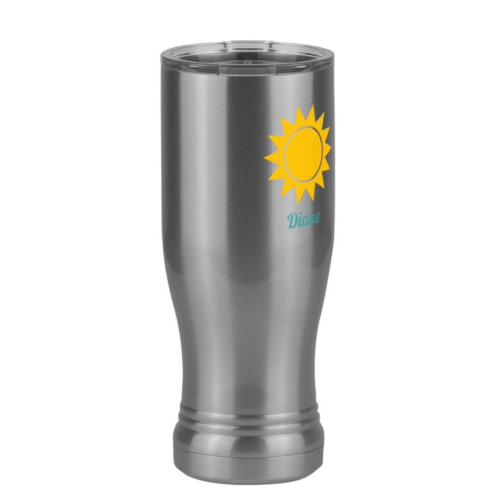 Personalized Beach Fun Pilsner Tumbler (14 oz) - Sun - Front Right View