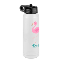 Thumbnail for Personalized Beach Fun Water Bottle (30 oz) - Flamingo - Front Left View