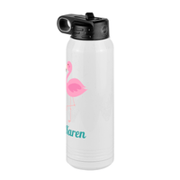Thumbnail for Personalized Beach Fun Water Bottle (30 oz) - Flamingo - Front Right View