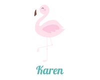 Thumbnail for Personalized Beach Fun Water Bottle (30 oz) - Flamingo - Graphic View