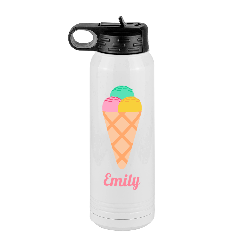 Personalized Beach Fun Water Bottle (30 oz) - Ice Cream Cone - Front View