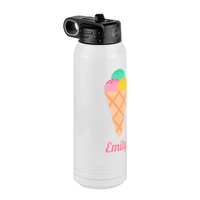 Thumbnail for Personalized Beach Fun Water Bottle (30 oz) - Ice Cream Cone - Front Left View