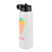 Thumbnail for Personalized Beach Fun Water Bottle (30 oz) - Ice Cream Cone - Front Right View