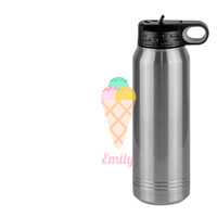 Thumbnail for Personalized Beach Fun Water Bottle (30 oz) - Ice Cream Cone - Design View