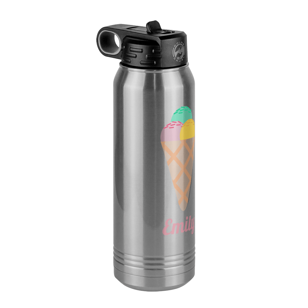 Personalized Beach Fun Water Bottle (30 oz) - Ice Cream Cone - Front Left View