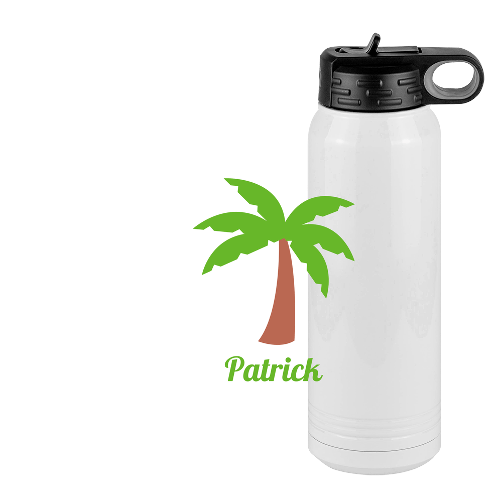 Personalized Beach Fun Water Bottle (30 oz) - Palm Tree - Design View