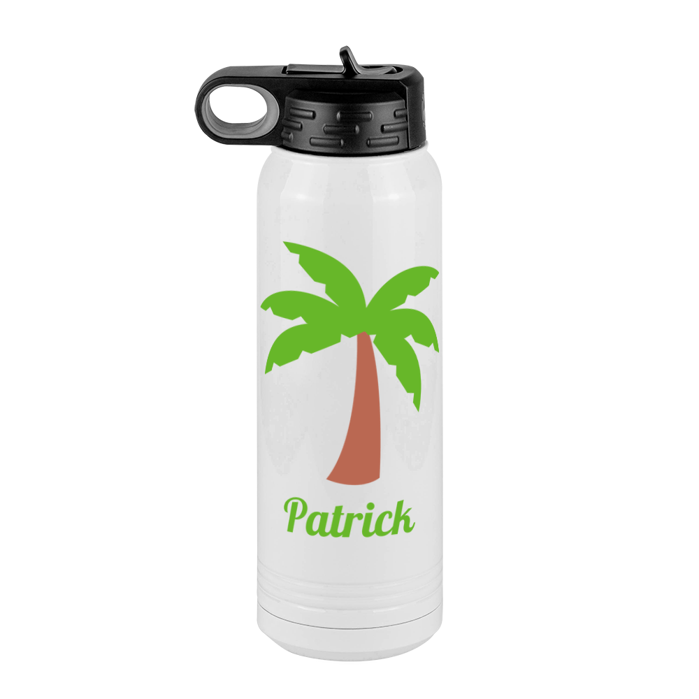 Personalized Beach Fun Water Bottle (30 oz) - Palm Tree - Front View
