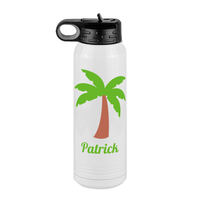 Thumbnail for Personalized Beach Fun Water Bottle (30 oz) - Palm Tree - Front View