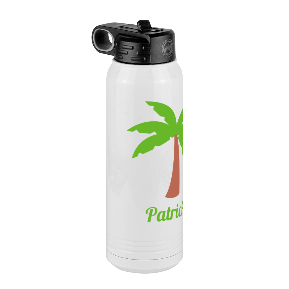 Personalized Beach Fun Water Bottle (30 oz) - Palm Tree - Front Left View