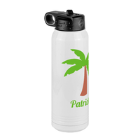 Thumbnail for Personalized Beach Fun Water Bottle (30 oz) - Palm Tree - Front Left View