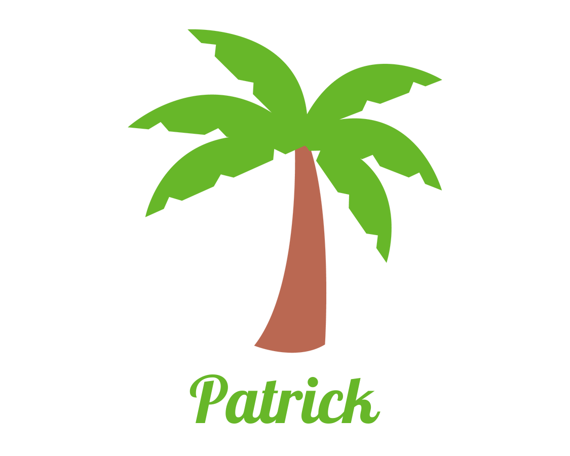Personalized Beach Fun Water Bottle (30 oz) - Palm Tree - Graphic View