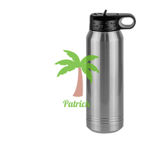 Thumbnail for Personalized Beach Fun Water Bottle (30 oz) - Palm Tree - Design View