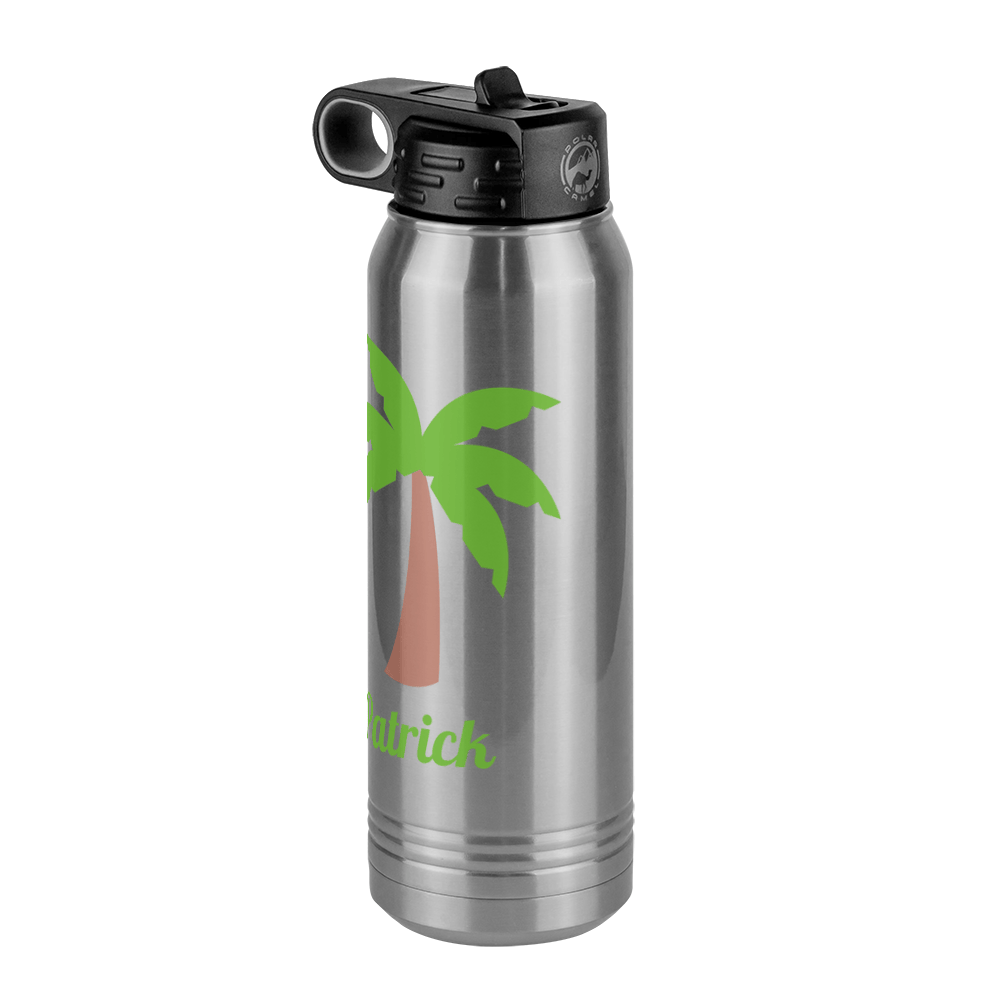 Personalized Beach Fun Water Bottle (30 oz) - Palm Tree - Front Right View