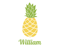 Thumbnail for Personalized Beach Fun Water Bottle (30 oz) - Pineapple - Graphic View