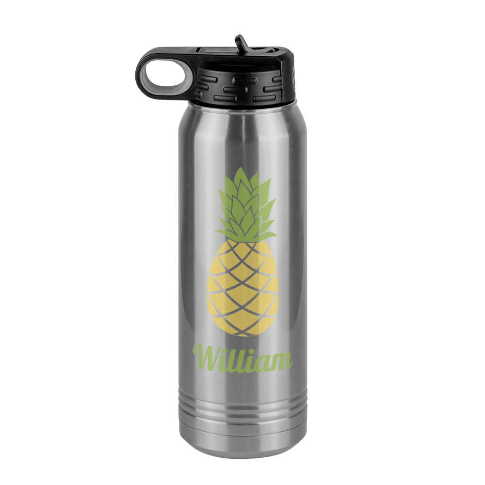 Personalized Beach Fun Water Bottle (30 oz) - Pineapple - Front View