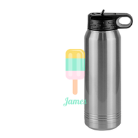 Thumbnail for Personalized Beach Fun Water Bottle (30 oz) - Popsicle - Design View