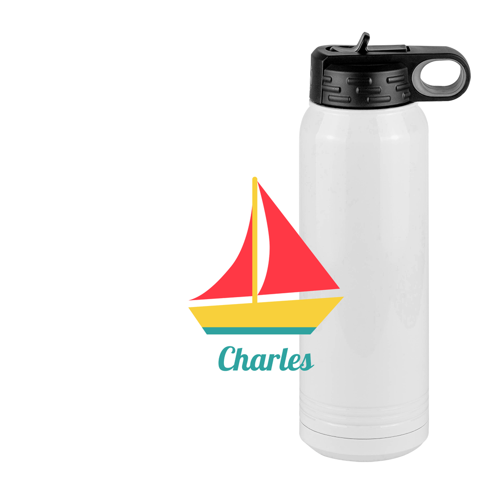Personalized Beach Fun Water Bottle (30 oz) - Sailboat - Design View
