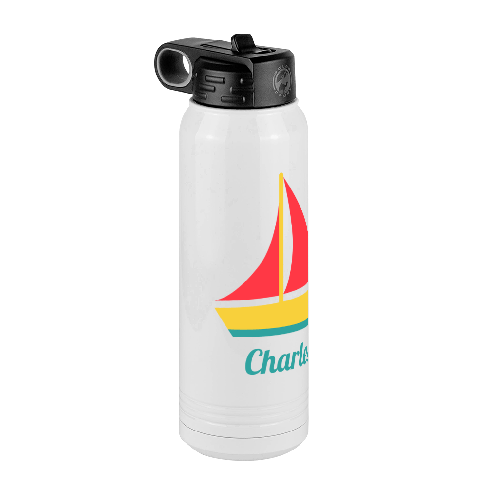 Personalized Beach Fun Water Bottle (30 oz) - Sailboat - Front Left View