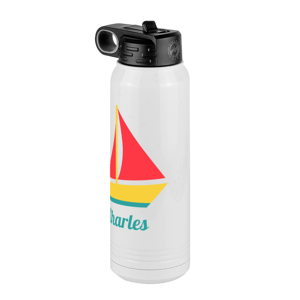 Personalized Beach Fun Water Bottle (30 oz) - Sailboat - Front Right View