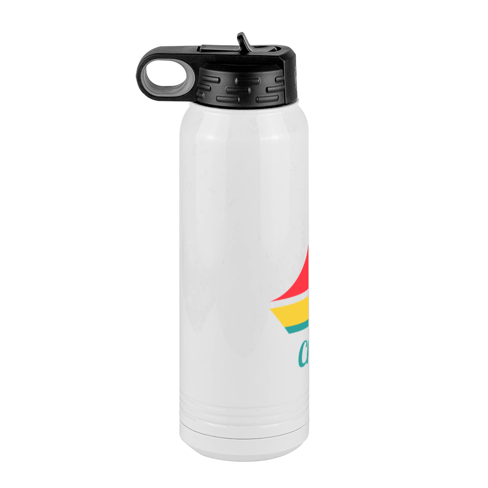 Personalized Beach Fun Water Bottle (30 oz) - Sailboat - Left View